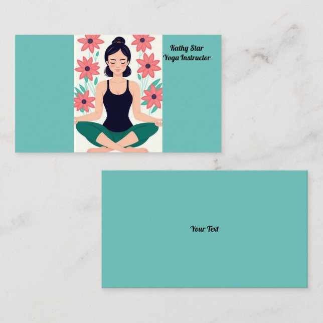 Yoga Instructor  Business Card (Front/Back)