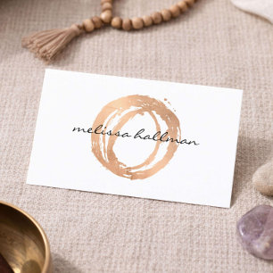 Yoga Instructor Business Card Minimal Rose Gold