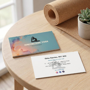 Yoga Instructor Business Lava Energy Card