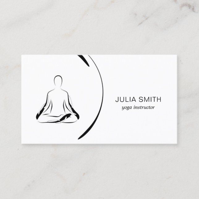 Yoga instructor card with two yoga poses (Front)
