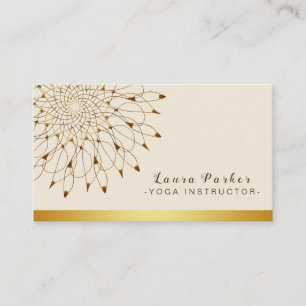 Yoga Instructor Classic Mandala Lotus Floral Business Card