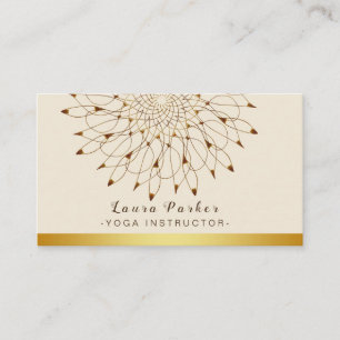 Yoga Instructor Classic Mandala Lotus Floral Business Card