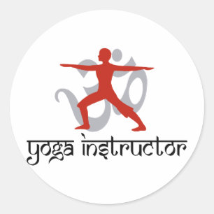Yoga Instructor Classic Round Sticker