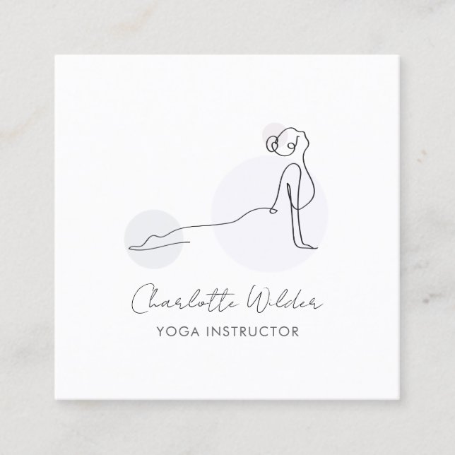 Yoga Instructor Cobra Pose Business Card (Front)