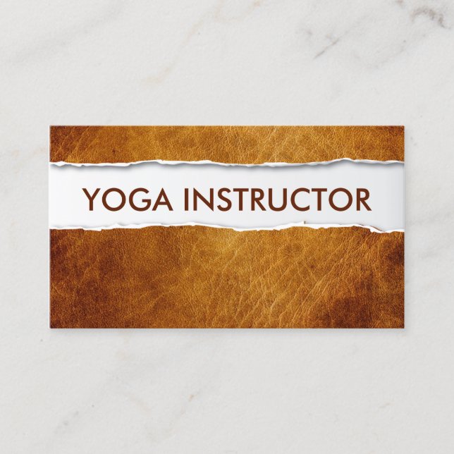 Yoga instructor Creative Paper Ripped Business Card (Front)