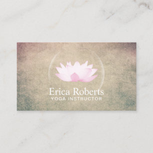 Yoga Instructor Elegant Glowing Lotus Wellness Business Card