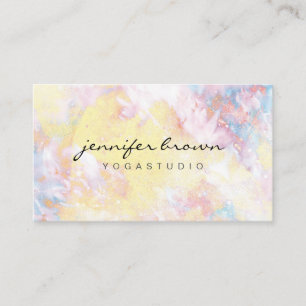 Yoga Instructor elegant watercolor Business Card