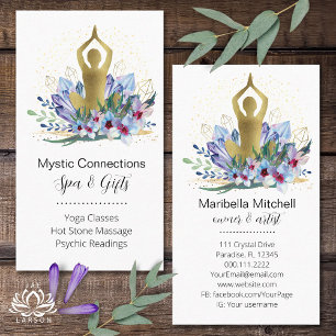 Yoga Instructor Energy Healer Crystals Reiki Spa Business Card