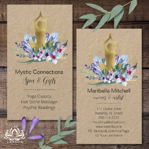 Yoga Instructor Energy Healer Crystals Reiki Spa Business Card