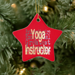 Yoga Instructor Extraordinaire Ceramic Tree Decoration