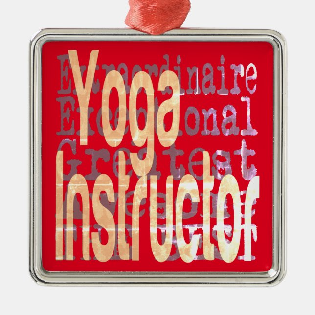 Yoga Instructor Extraordinaire Metal Tree Decoration (Front)
