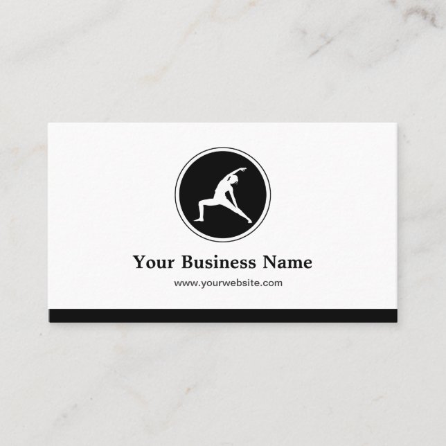 YOGA Instructor Fitness Company - Simple Elegant Business Card (Front)