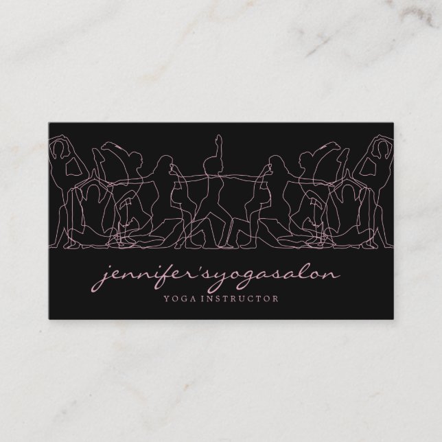 Yoga Instructor Fitness Personal Trainer Business Card (Front)