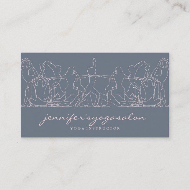 Yoga Instructor Fitness Personal Trainer Coach Business Card (Front)