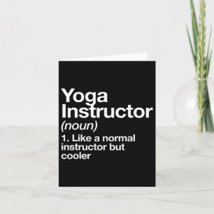 Yoga Instructor Funny Definition Gym Trainer Coach Card