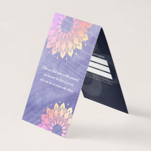 Yoga Instructor Gold Mandala Price List Business Card