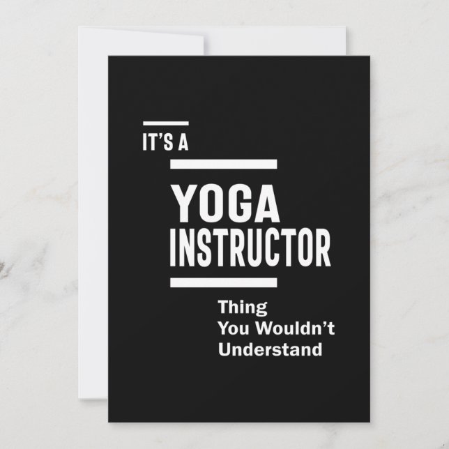 Yoga Instructor Job Title Gift Invitation (Front)