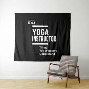 Yoga Instructor Job Title Gift Tapestry