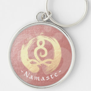 Yoga Instructor Life Coach Meditation Pose Zen OM Key Ring