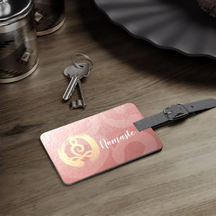 Yoga Instructor Life Coach Meditation Pose Zen OM Luggage Tag