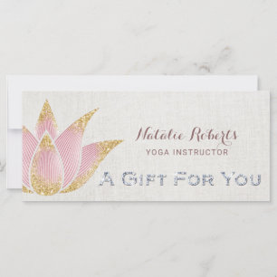 Yoga Instructor Lotus Flower Spa Gift Certificates