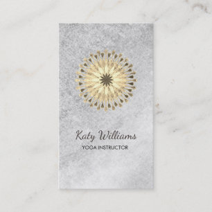 Yoga Instructor Lotus Flower Watercolor Healing Business Card