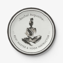 Yoga Instructor Lotus Meditation Pose Brushstrokes