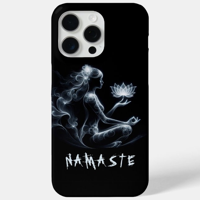 Yoga Instructor Lotus Meditation Pose Glowing Mist Case-Mate iPhone Case (Back)