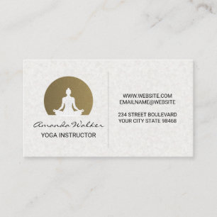 Yoga Instructor   Lotus Pose Sitting Business Card