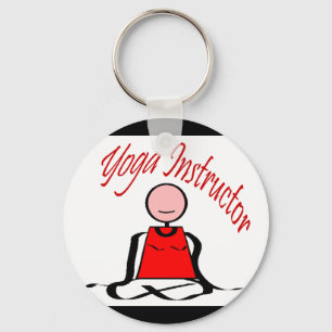 Yoga Instructor---Lotus Postion Stick Figure Key Ring