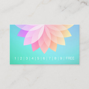 YOGA Instructor Loyalty Punch Colourful Mandala Card