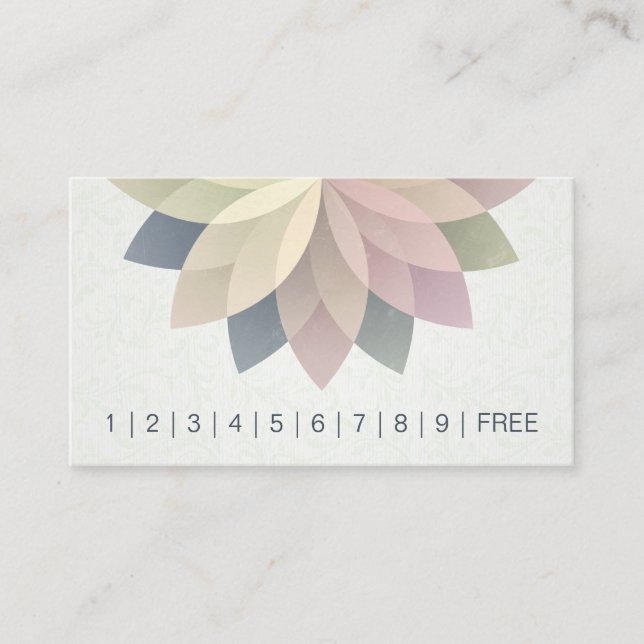 YOGA Instructor Loyalty Punch Colourful Mandala Card (Front)