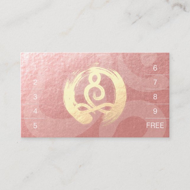 YOGA Instructor Loyalty Punch Meditation Pose Zen Card (Front)