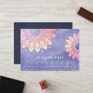 Yoga Instructor Mandala 10 Class Pass Loyalty Card