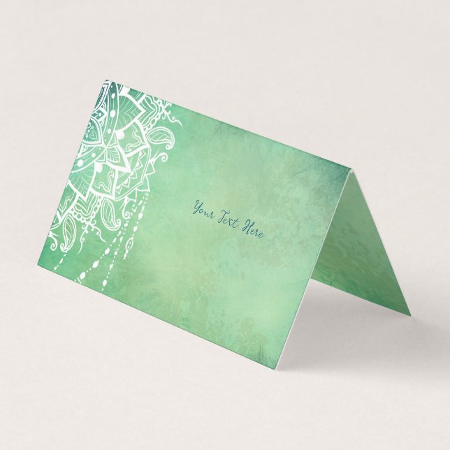 Yoga Instructor Mandala Business Card (Front)