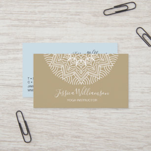 YOGA INSTRUCTOR MANDALA Earth tones Business Card