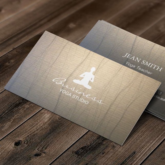 Yoga Instructor Meditation Elegant Zen Background Business Card (Creator Uploaded)