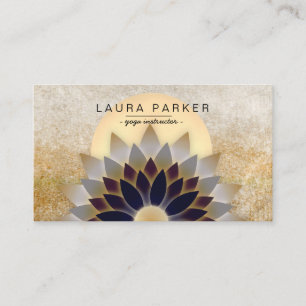 Yoga Instructor Meditation Holistic Lotus Flower Business Card