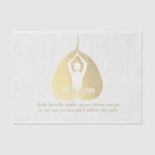 Yoga Instructor Meditation Pose Bodhi Leaf Quotes  Tissue Paper