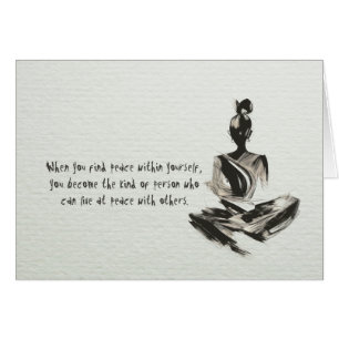 Yoga Instructor Meditation Pose Brush Stroke Quote