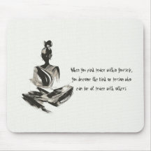 Yoga Instructor Meditation Pose Brush Stroke Quote