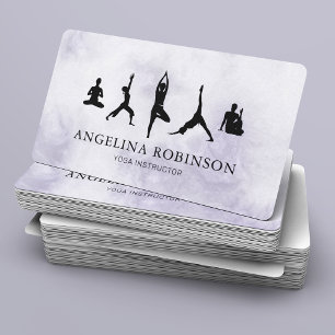 Yoga Instructor Meditation Pose Business Card