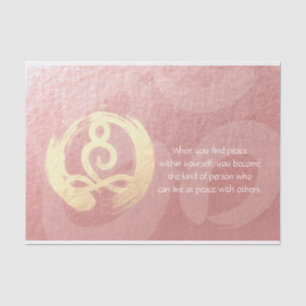 Yoga Instructor Meditation Pose Healer ZEN Quotes Tissue Paper