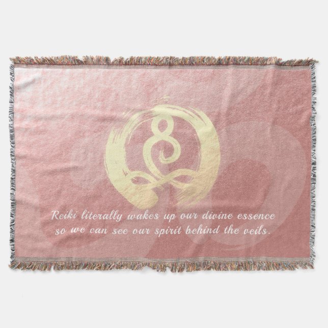 Yoga Instructor Meditation Pose Zen Om sign Quotes Throw Blanket (Front)
