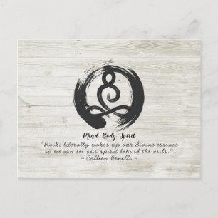Yoga Instructor Meditation Pose Zen Symbol Quotes Postcard