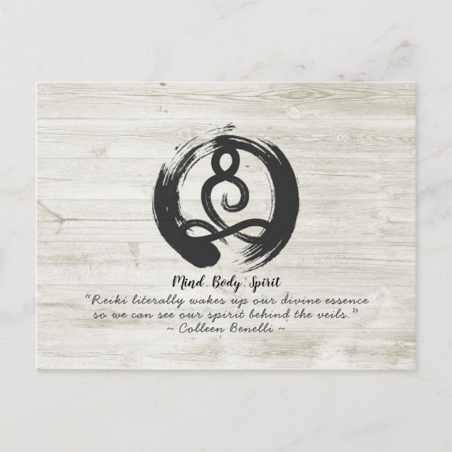 Yoga Instructor Meditation Pose Zen Symbol Quotes Postcard (Front)