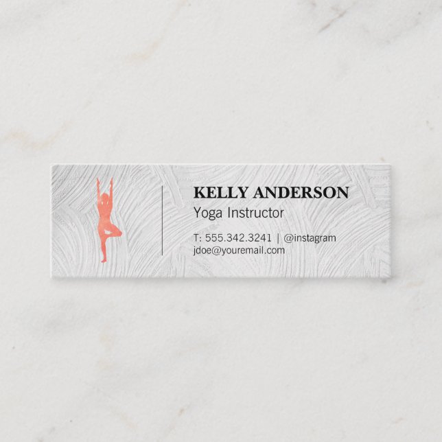 Yoga Instructor Mini Business Card (Front)