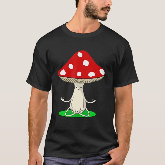 Yoga Instructor Mushroom Collector Mycology Fitnes T-Shirt (Front)