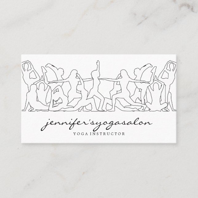 Yoga Instructor namaste fitness dance Business Card (Front)