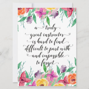 Yoga Instructor Office gift Instructor Coaching Card